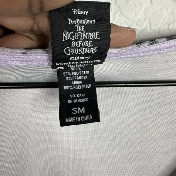 Disney Her Universe‎ Night Before Christmas Dress Womens S/M Purple Velour Mini - Picture 7 of 7
